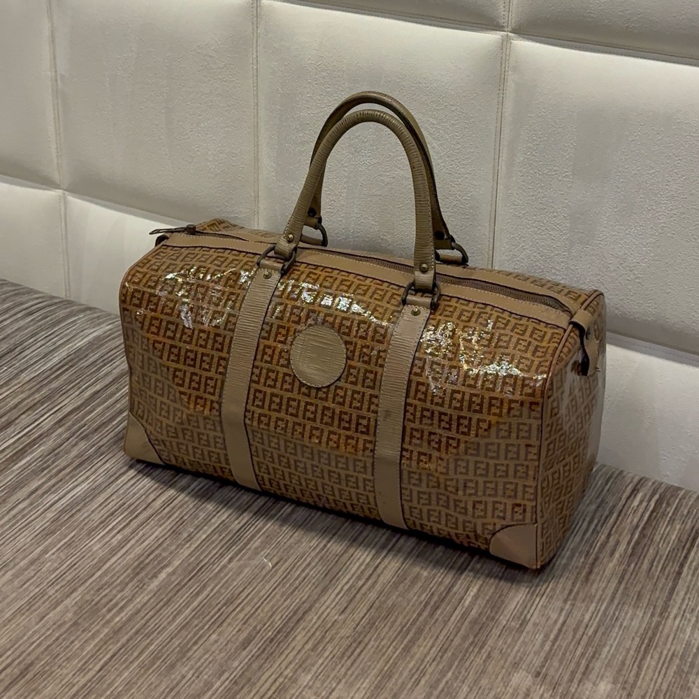 Fendi Brown Monogram Duffel Bag